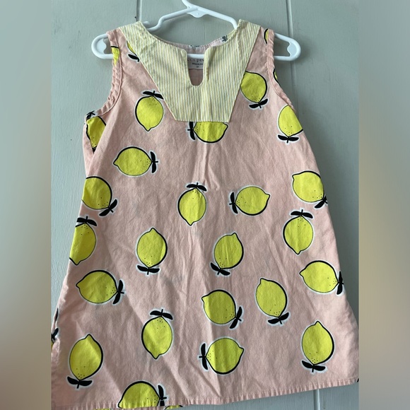 2 for $30 - Petit Peony Girls Lemon Stripped Dress Size 4 - Picture 1 of 9
